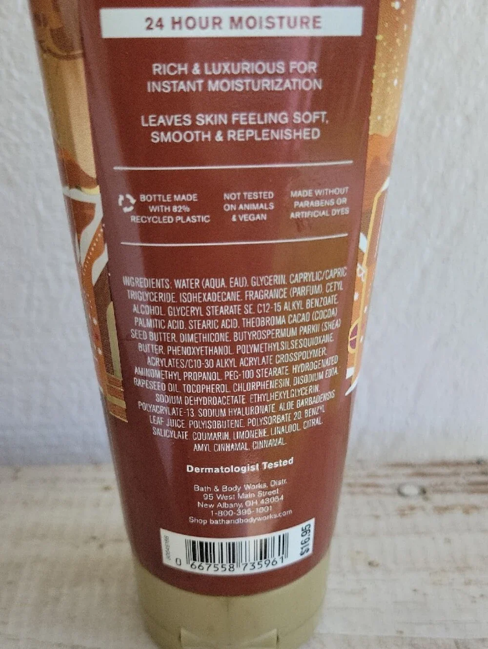 Bath & Body Works Jolly Gingerbread Village Body Cream - Brown & Gold